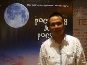 Ody Mulya Hidayat ketika Press Screening Poconggg Juga Pocong, Jakarta, November 2011 (Foto: FI)